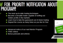 priority notification to the louise bedford trading game mentor program